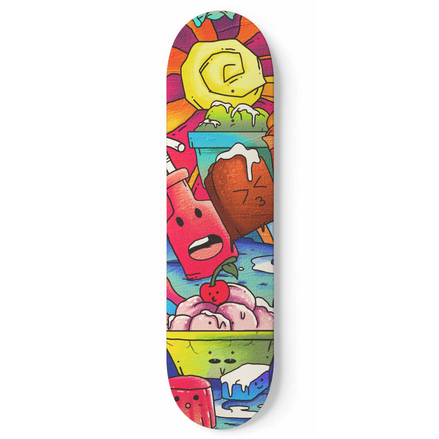 Chilling Sweets Doodle - 1 Piece Skateboard Wall Art