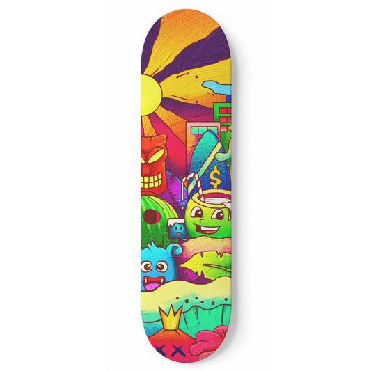 Feel the Chill Doodle - Skateboard Wall Art