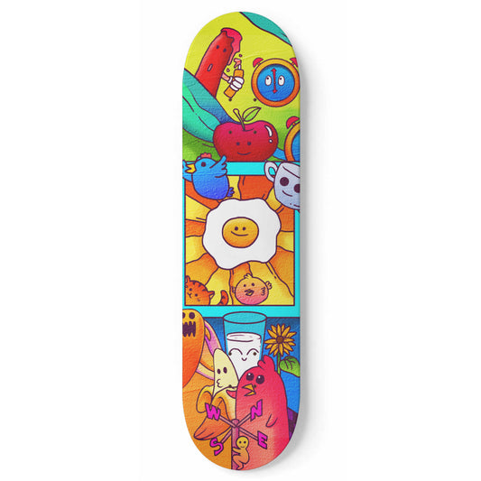 Good Morning Doodle - Skateboard Wall Art