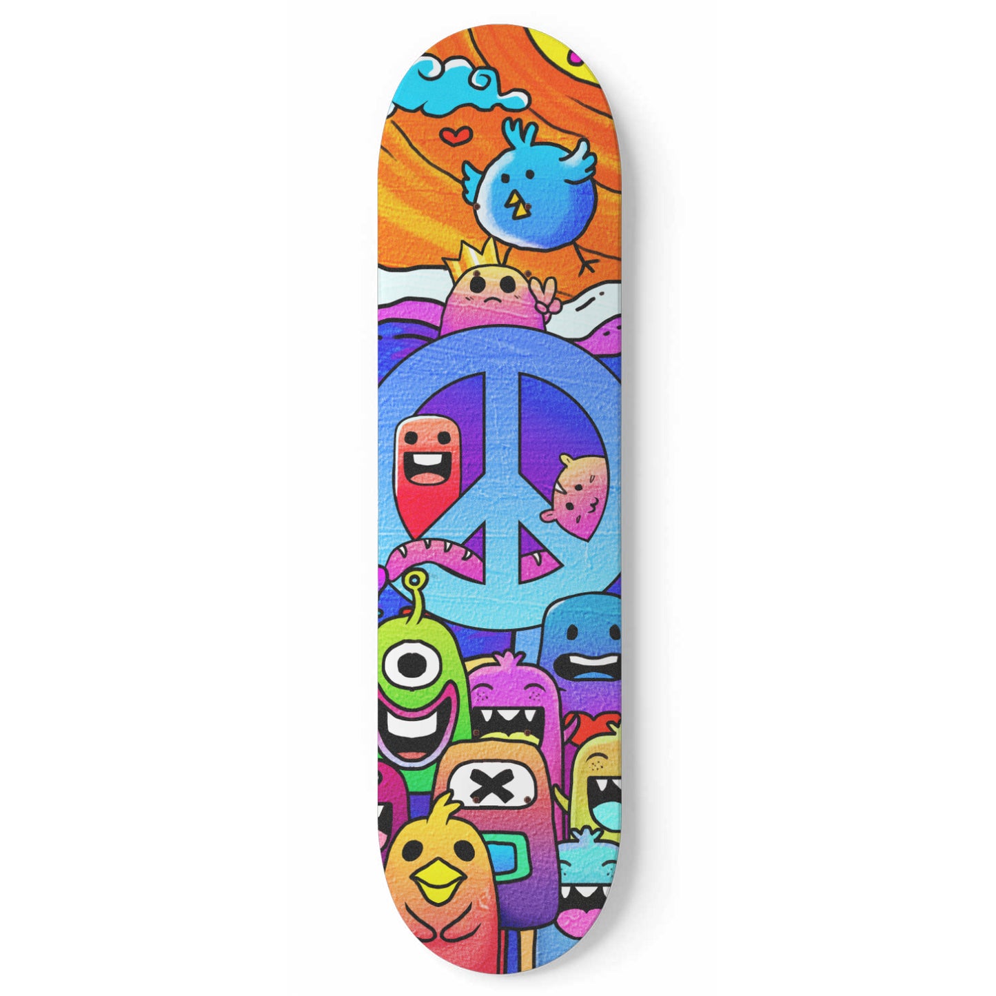 Peace Lover Doodle - Skateboard Wall Art