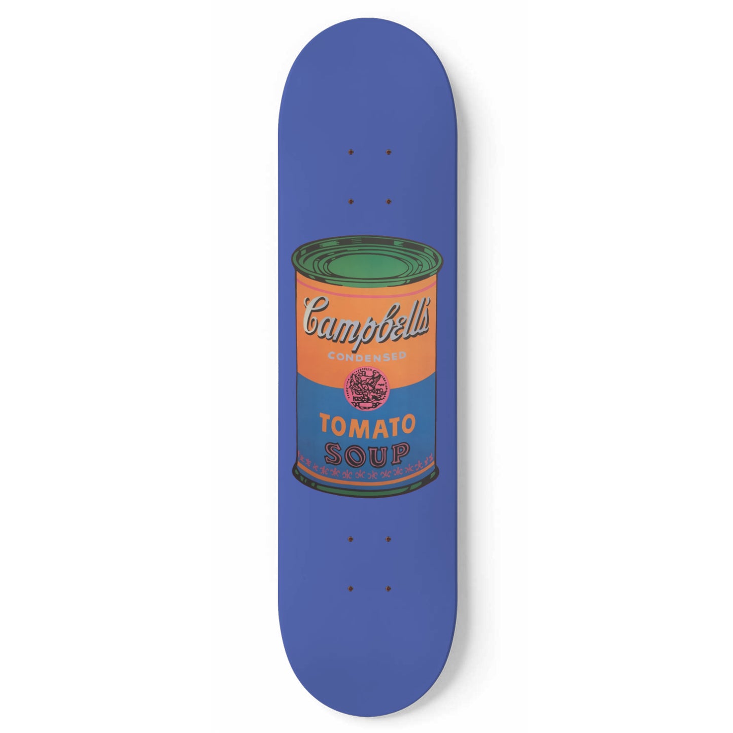 Retro Pop Art Wall Art Blue Campbell Soup Can | Skateboard Wall Art