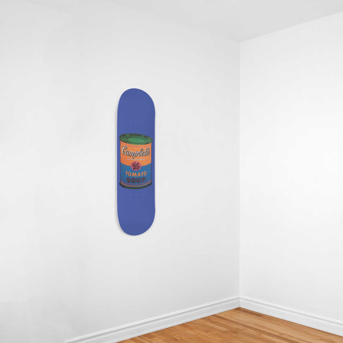 Retro Pop Art Wall Art Blue Campbell Soup Can | Skateboard Wall Art