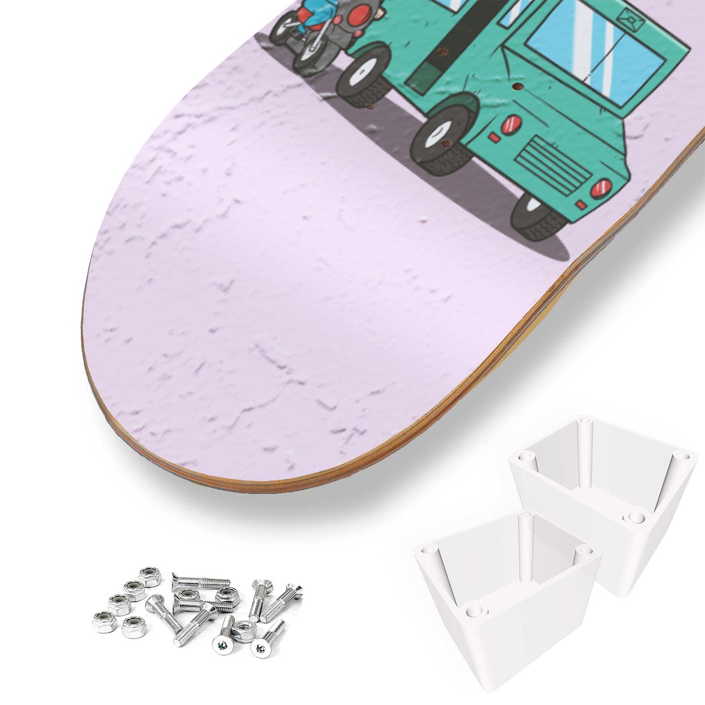 Donut Truck Banksy Sign | 1- Deck Skateboard Wall Art, Donut Grafitti, Pink Donut Truck, Banksy Sign