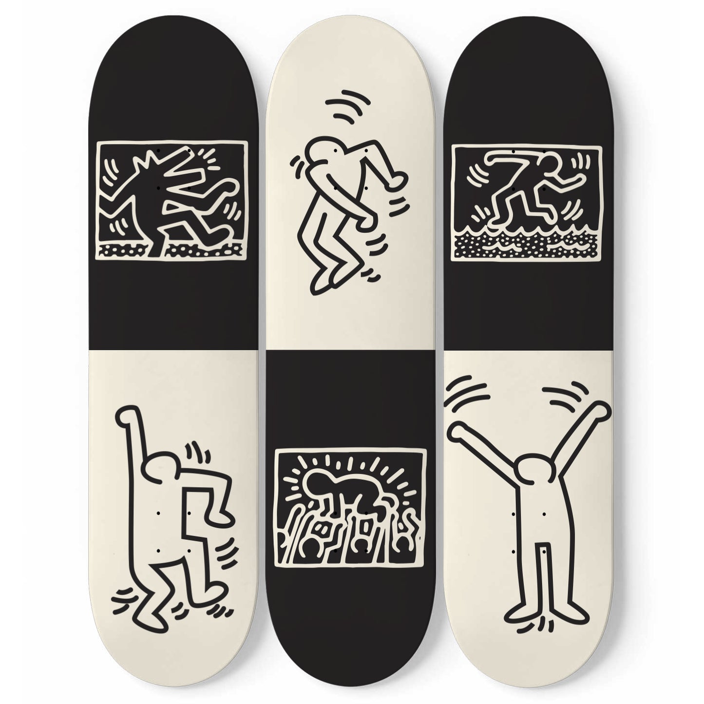 Keith Haring | Skateboard Mural Wall Art, Keith Haring Pop Art Print, Pro - Grade Maple Skate Deck Art