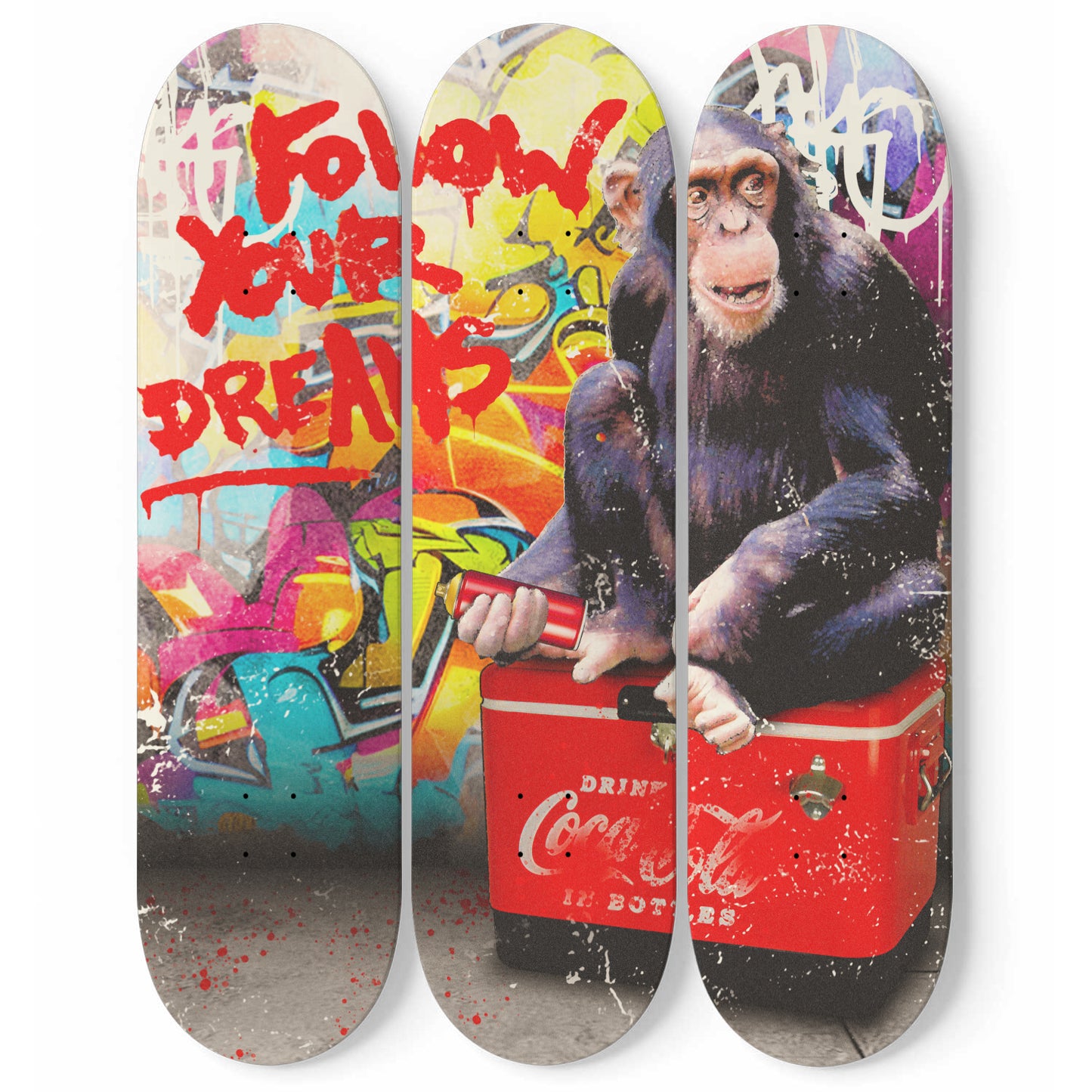 Banksy Follow your Dreams Street Art Graffiti Home Decor Skateboard Wall Art For Bedroom Housewarming Gift