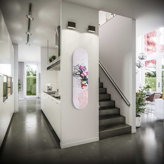 Banksy Set of 3 Skateboard Art, Kissing Banksy Wall Art, Aesthetic Minimalist Wall Hanging, Office/Home Decor