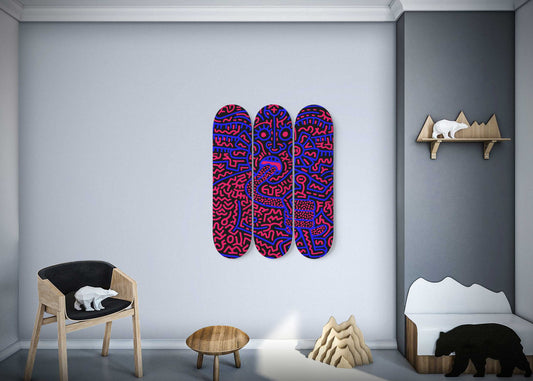 Keith Haring Medusa Wall Decor Skateboard Wall Art  Medusa Pop Art For Bedroom Wall Decor