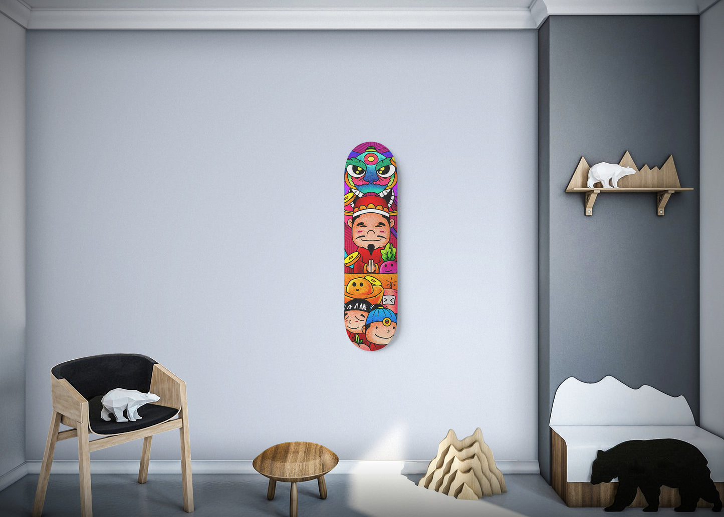 China Mania Doodle - 1 Piece Skateboard Wall Art