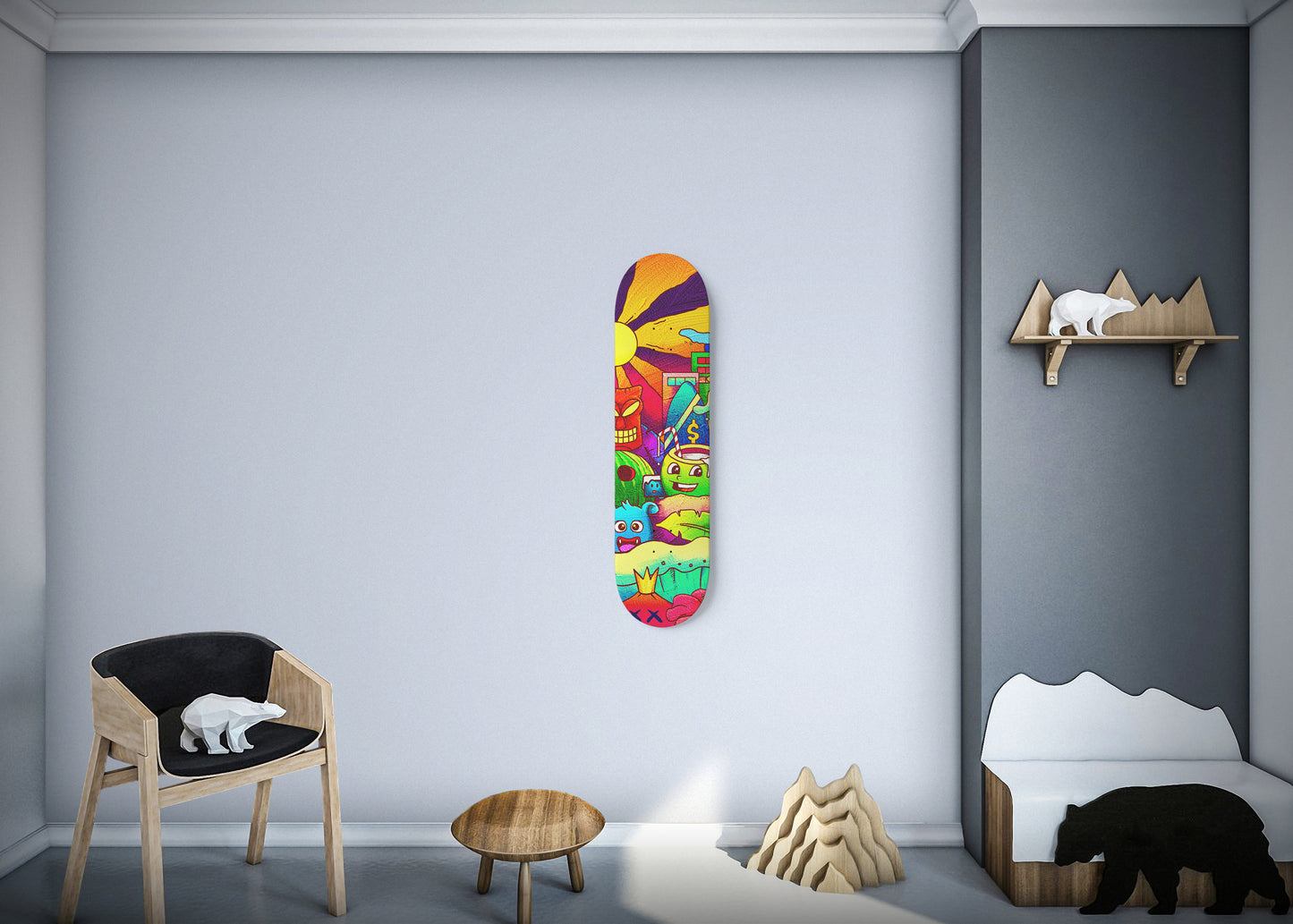 Feel the Chill Doodle - Skateboard Wall Art