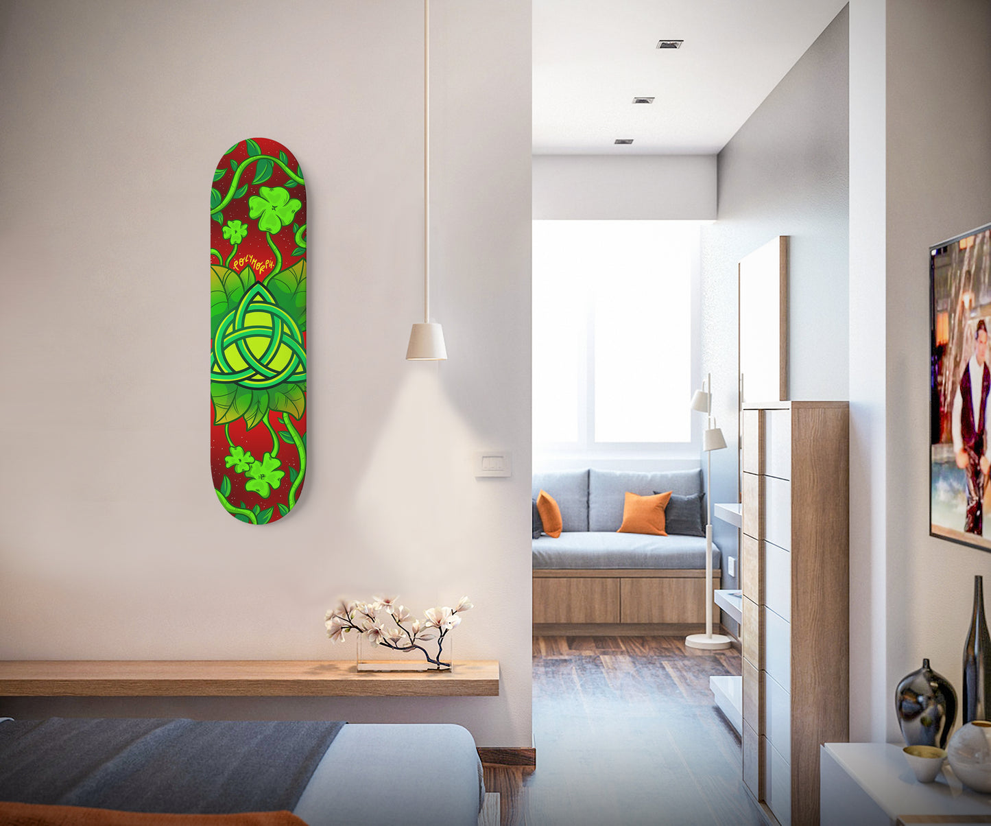 Royal Celtic - Skateboard Wall Art by PolymorphClub